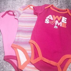 RBX Infant Baby Girl Onesies Bundle Set of 3 NWOT
